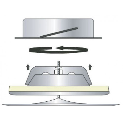 Диффузор стальной приточно-вытяжной FoZa PV-100 Бирюза матовый RAL6034